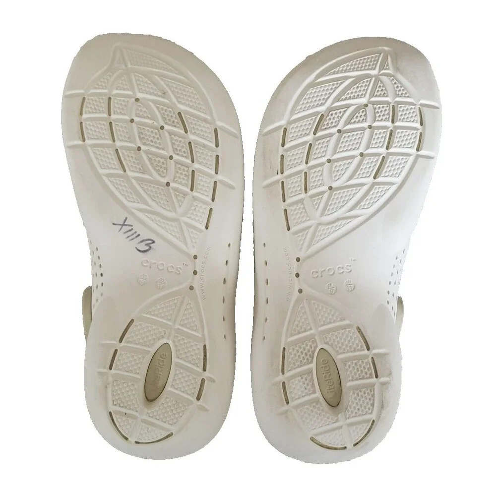 Crocs LiteRide 360 Clogs Men's Sz 9 Women's Sz 11 Beige Slip-on Comfort Sandals